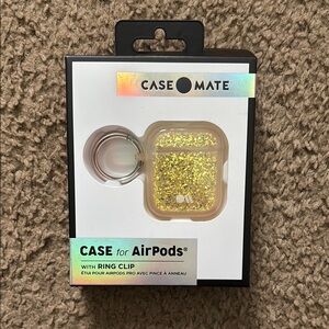 Case-Mate Gold Glitter AirPods Case with Ring Clip